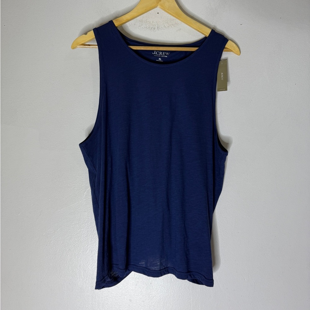J Crew ‎ Womens Vintage Cotton Knot Back Tank Top Blue XL BP076 NWT